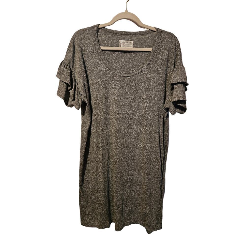Current Elliott Ruffle Roadie Gray Mini Dress Size‎ 1 Size Small